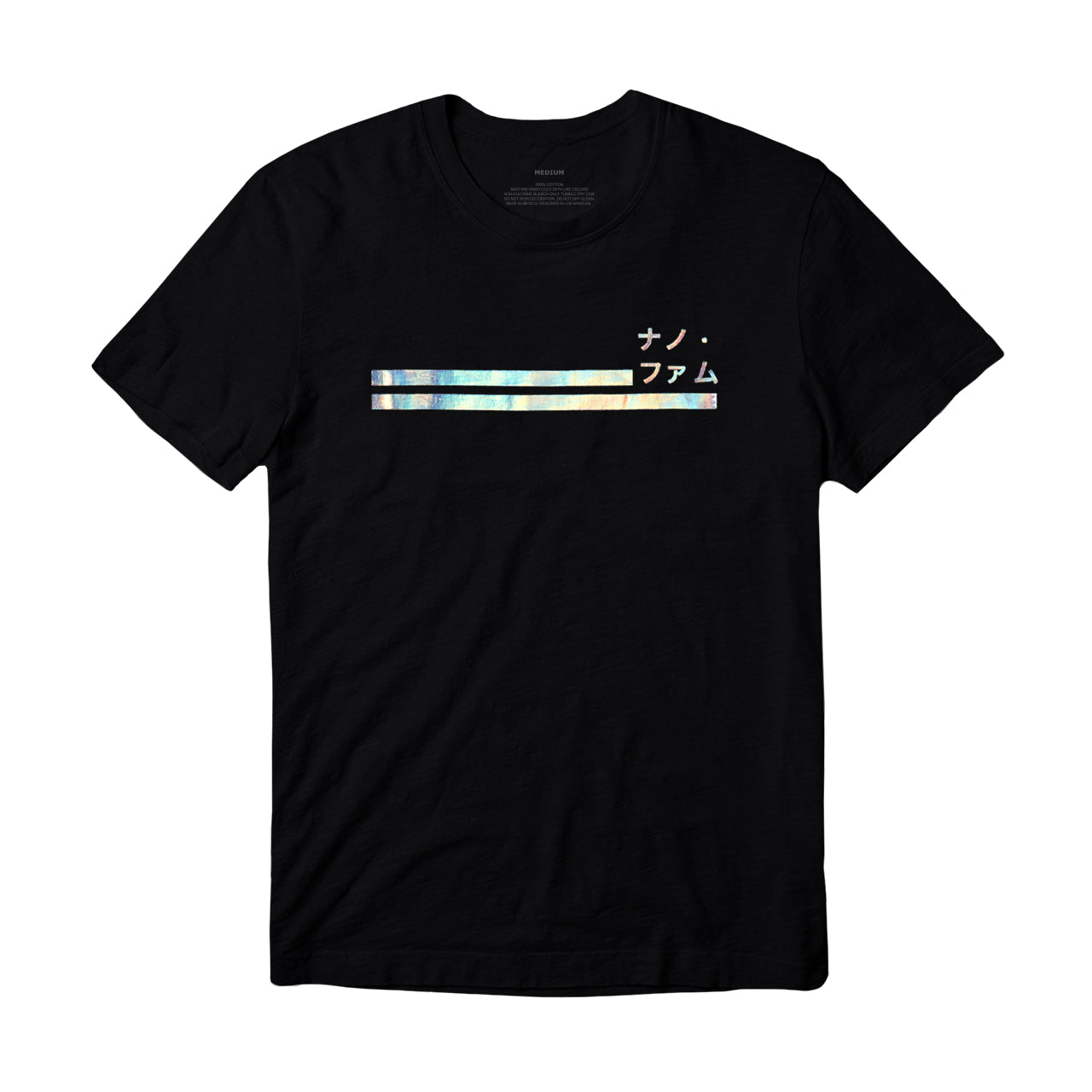 NANOGENIX® | HOLOGRAM SILVER KANJI TEE - BLACK (LIMITED EDITION)